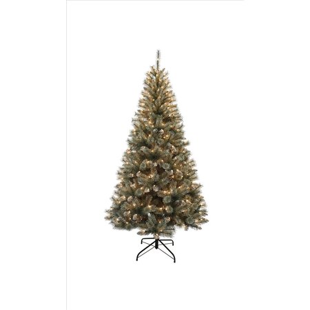 CELEBRATIONS 7 ft. Full Incandescent 400 lights Frosted Cashmere Christmas Tree T70F-841-400LC